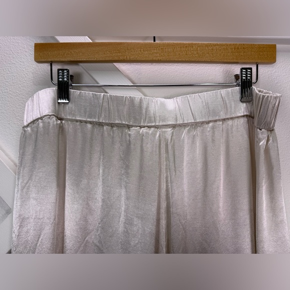 Free People Satin Wide Leg Pants in Ivory - Picture 6 of 14